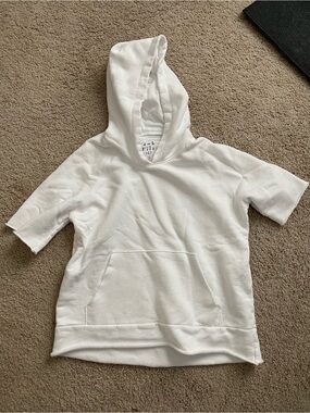 Frank & Eileen White Short-Sleeve Hoodie